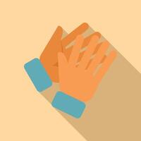 Two hands clapping, showing approval and appreciation vector