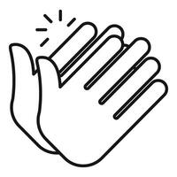 Two hands clapping creating a spark vector