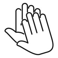 Clapping hands showing approval and support vector