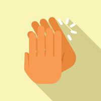 Two hands clapping making a sound vector