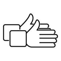 Two hands clapping showing appreciation vector