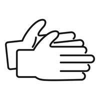 Pair of hands coming together in a universal symbol of applause vector