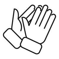Two hands clapping showing appreciation vector