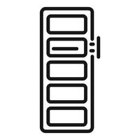 Server rack being accessed icon vector
