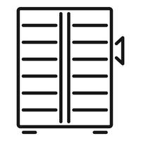 Open double door icon, simple style vector