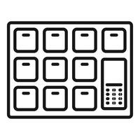 Secure lockers with keypad access system vector