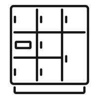 Storage locker icon showing safekeeping vector