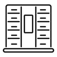 Data center server rack storing information vector