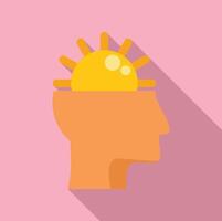 Open mind generating creative ideas with positive thinking vector