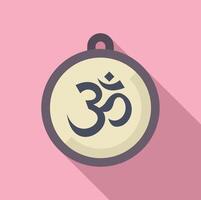 Om symbol pendant on pink background vector