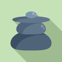 graphic of balanced stones in a zen style arrangement, depicting tranquility vector