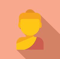 Flat design avatar icon with long shadow vector