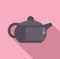 Minimalist teapot icon on pink background vector