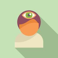 Third eye open mind spiritual guru vector