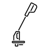 Black line art of a paddle and kayak vector