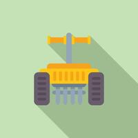 Flat design illustration of a tractor vector