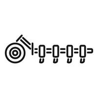 icon representing the physics of cannonball motion in a sequence vector