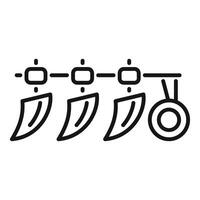 Line art icon of stylish pendant lights suitable for interior design concepts vector