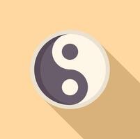 Yin yang symbol illustration on warm background vector