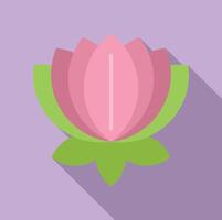 Flat design lotus flower illustration vector
