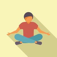 Peaceful meditation serene figure in calm pose vector