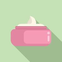 Flat design skincare cream jar illustration vector