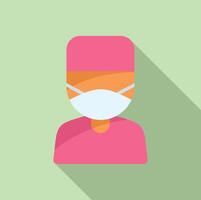 Flat design icon of person wearing a mask vector