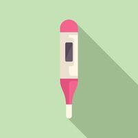 Flat design pregnancy test icon with shadow vector