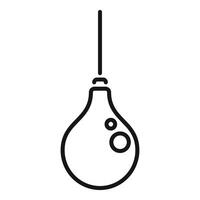 Line art illustration of a laboratory flask vector