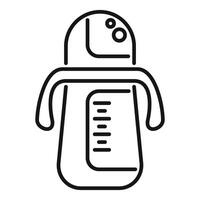 Line art illustration of a classic robot vector