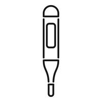 Black line art of a dropper tool icon vector