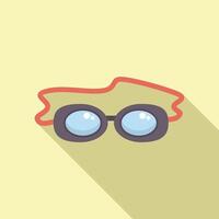 Cartoon eyeglasses with reflection on pastel background vector