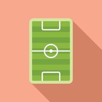 Flat design soccer field icon vector