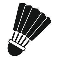 Black and white badminton shuttlecock icon vector