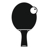 Table tennis racket and ball icon vector