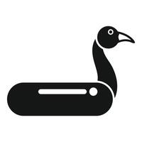 Black and white vulture icon vector