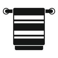 Flat design icon of a wall mounted towel rack with hanging towel vector