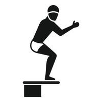 Silhouette of surfer on wave icon vector