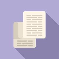 Flat design illustration of paper documents vector