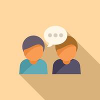 Two people chat icon with speech bubble vector