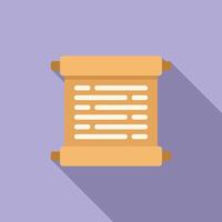 Flat design illustration of an ancient scroll vector