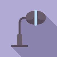 graphic of a modern minimalist desk lamp with a purple background vector