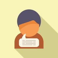 Flat design of person with mask vector