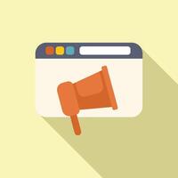 Digital marketing icon with megaphone vector