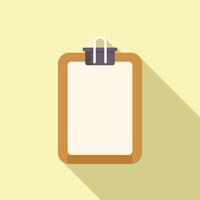 Flat design clipboard icon with shadow vector
