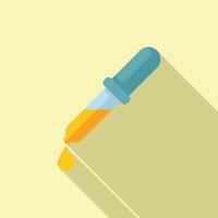 Flat design of dropper with liquid drop vector