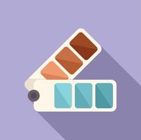 Flat design color swatch palette icon vector