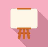 Blank art easel on pink background vector