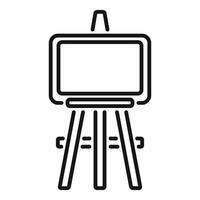 Blank canvas on easel line icon vector