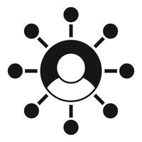 Businessman connecting with global partners in a network vector